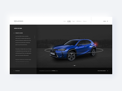 Lexus - Website alignment auto black car dark ui design electric japan lexus product text ui