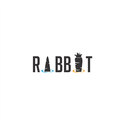 Rabbit design illustration logo meaningful rabbit typography