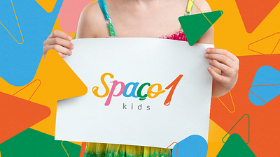 Spaço 1 kids - Logo Design birthday branding clean colorful design kids logo modern