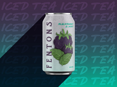 Fentons affinity affinity designer blackberry branding concept design fentons graphic design iced tea illustraion keep it brief mint mockup packaging packaging concept packaging design packaging mockup typography