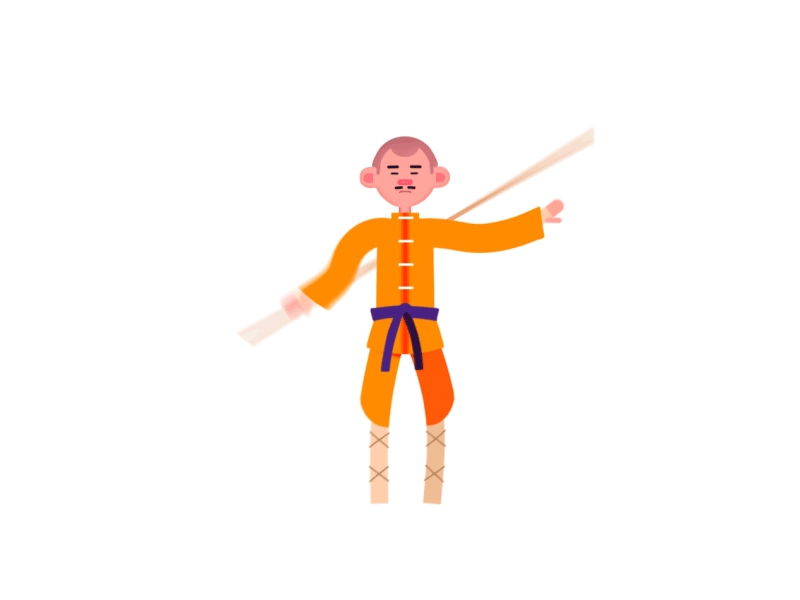 Martial artist gif animation gif illustration martial motion motion graphic motiongraphics