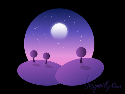 night illustration adobe illustrator adobe photoshop design illustration night vector