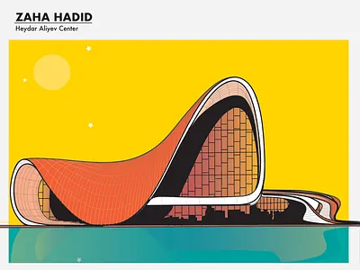 ZAHA HADID architecture illustrator poster design zaha hadid