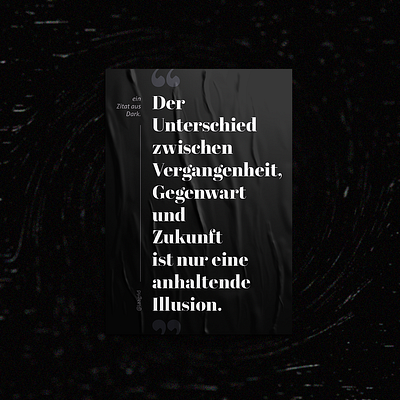 Poster | Der Unterschied dark poster poster design