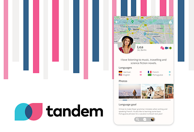 User Profile - Daily UI #006 app dailyui dailyui006 languages mobile profile redesign tandem ui user interface uxdesign