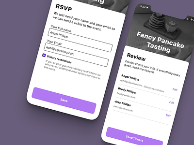 Event UI form form design form field