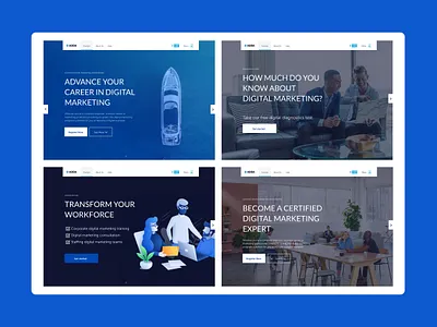 LANDING PAGE BANNERs digital marketing training uiux web design