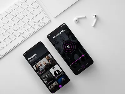 Mixhalo App design interactive interface music music app streaming ui