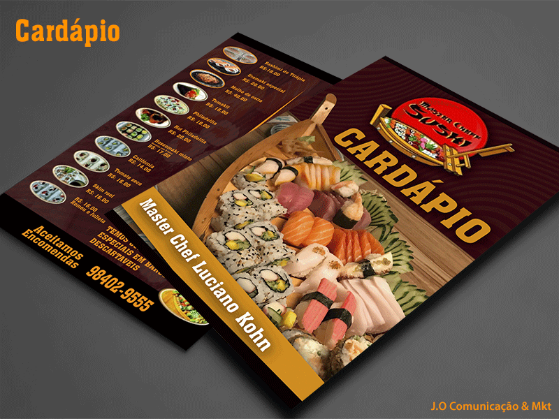 Cardápio Sushi creation desenvolvimento design