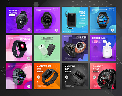 Gadgets Banner | Social Media Banner banner earphone banner gadget banner powerbank banner smartwatch smartwatch banner social media templates ui uix web banner web template