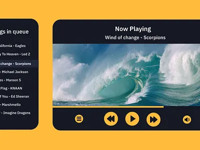 Music Player app design desktop music player web