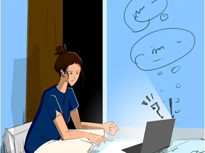 Home Quarentine art digital painting illustration