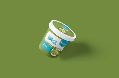 Tub Package Design for an Ice Cream Company branding design ice cream shop package design pistachio typography