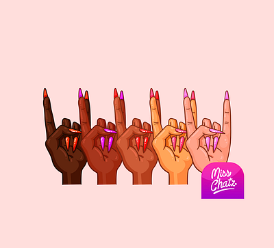 We Stand Together black blm diversity female hands illustration illustration design lives manicure matter protest stand symbol together women women in illustration