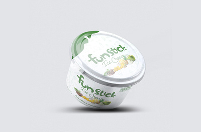 Cups Package Design for Ice Cream Company branding design ice cream ice cream shop package design typography