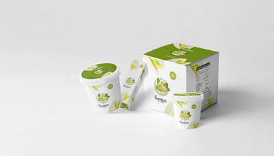 Ice Cream Packages bottle packaging branding design ice cream ice cream shop identitydesign package design pistachio typography