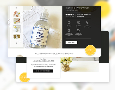 UI UX - Hand Sanitiser E Commerce Page Version 2 [Covid 19] best ecommerce website 2020 best website corona covid19 design ui ux website