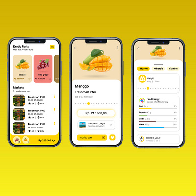 Fruit Delivery | Mobile Apps adobexd app app design delivery app design app figmadesign food app fruits prototype uidesign uxdesign