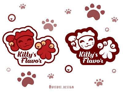 Kitty Flavor 猫味 branding cartoon cat chinese character cute cute animal design icon illustration logo typography vector