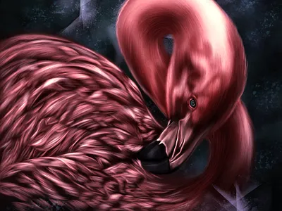 digital Flamingo 2d artwork concept art design digital illustration digital painting digitalart effects flamingo flat graphics illustration vector