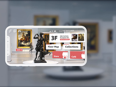 AR Museum Tour - Daily UI Challenge app app design ar augmented reality augmentedreality challenge daily challange daily ui ios app mobile app mobile ui museum tour tour guide tourist travel traveling ui