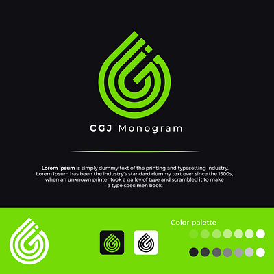 CGJ Monogram adobe illustrator branding design designer designer logo designers designgraphic designleaf illustration logodesign logoinspiration logos
