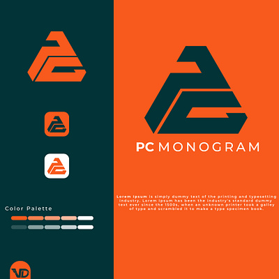 PC Monogram logo Idea adobe illustrator branding design designer designer logo designers designgraphic logodesign logoinspiration logos logotype