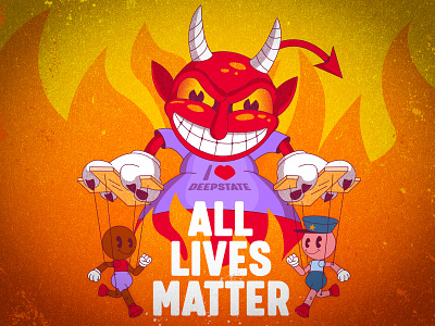 All Lives Matter 1930 1930s alllivesmatter black lives matter blacklivesmatter blm cartoon cartoon character character cuphead devil george floyd illustration marionette old cartoon old school protest retro texture vintage