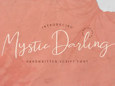 Mystic Darling - Handwritten Font calligraphy casual classy elegant feminime handdrawn handlettering handwritten ligature logotype luxury modern signature stylish whimsical