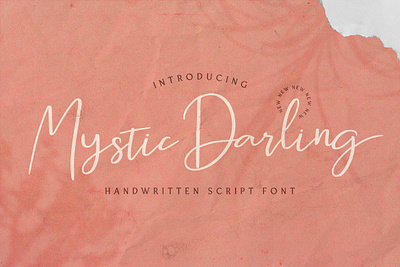 Mystic Darling - Handwritten Font calligraphy casual classy elegant feminime handdrawn handlettering handwritten ligature logotype luxury modern signature stylish whimsical
