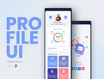 User Profile app design illustration minimal ui ux