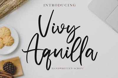 Vivy Aquilla - Handwritten Font calligraphy casual classy elegant feminime handdrawn handlettering handwritten ligature logotype luxury modern signature stylish whimsical