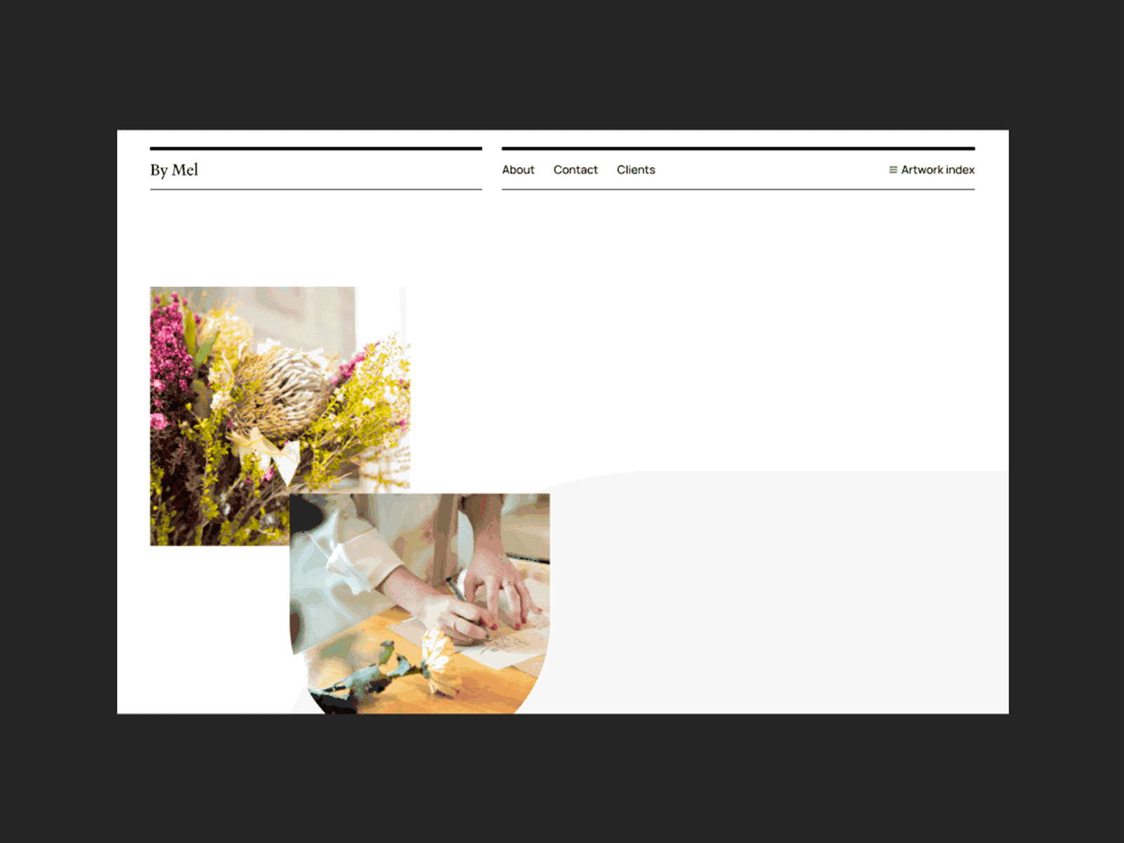 By Mel Website Design & Animation animation design illustrator minimal type typography ui ux web website