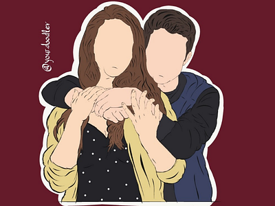 Clay Jensen and Hannah Baker - 13 Reasons Why ♥️ 13 reasons why clay jensen 13rw 13rw season 4 adobe illustrator catherine langford celebrity creativity digital art digital illustration doodle doodling dylan minnete hannah baker illustrating illustration illustrator