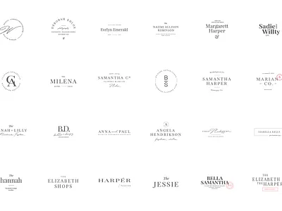 24 elegant femenine logos vol 8 branding collection design elegant feminine high end logo minimal pawellpi premium the bundle
