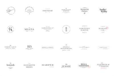 24 elegant femenine logos vol 8 branding collection design elegant feminine high end logo minimal pawellpi premium the bundle