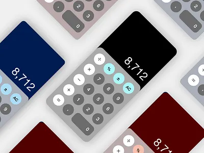 Left Handed Calculator adobexd calculator dailyui lefthanded minimal uiux