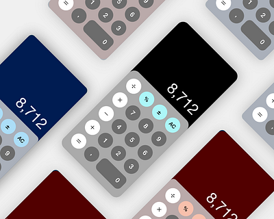 Left Handed Calculator adobexd calculator dailyui lefthanded minimal uiux
