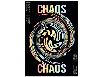 Chaos Poster chaos coronavirus design graphicdesign poster art poster design stay safe world