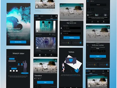 Ster Kinekor: Part 2 - Public Voting App figma film mobile app design mobile navigation otp sign in form