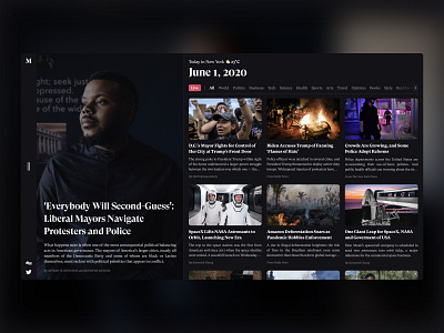 The Medium News Concept design desktop digital illustration mobile design news sketch typography ui design ux web website website concept website design