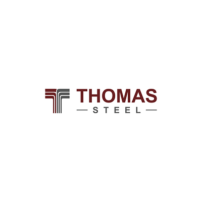 Thomas Steel Logo industrial logo minimalist modern simple steel