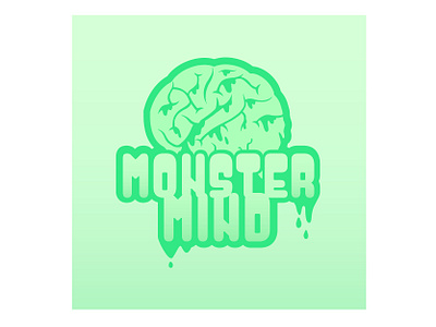 monster mind design eighties eightieshorror graphicdesign horror logo logodesign mind monster monstermind slime