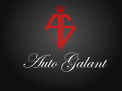 Logo Auto Galant ag logo red white