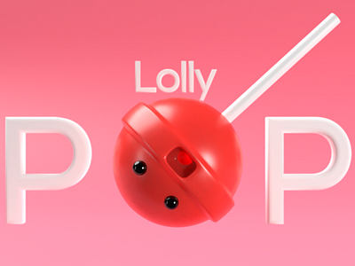 POP 3d illustration dribbble invite