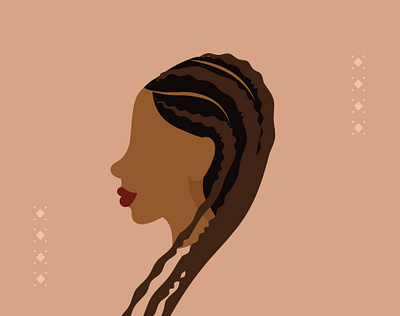 ANÜ Illustration african afro braids branding caribbean characterdesign creative design digital hair illustration silhouette vector woman