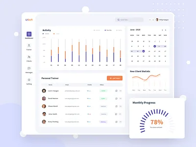 Gym Management: admin dashboard 2020 trend design ui fitness fitness app fitness logo fitness website gym gym app gym design gym website gymnastics mobile app uidesign user experience user interface ux design web app web app ui web apps web ui