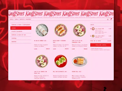 Kao Street Take Away design ui ux web web design webdesign website website design