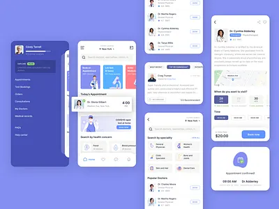 MEDICAL APP adobexd app design design doctor doctor app healthcare medical medicine patient app ui ux