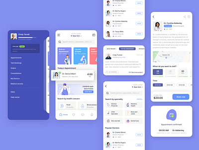 MEDICAL APP adobexd app design design doctor doctor app healthcare medical medicine patient app ui ux